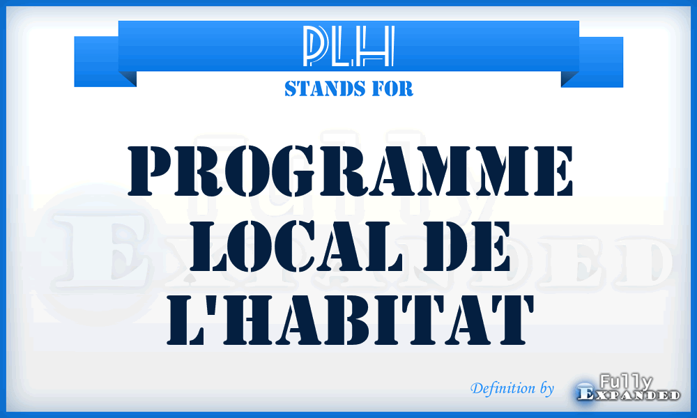 PLH - Programme local de l'habitat