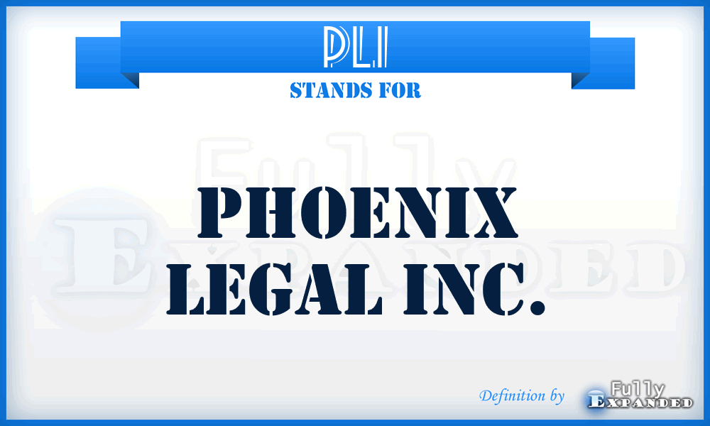 PLI - Phoenix Legal Inc.