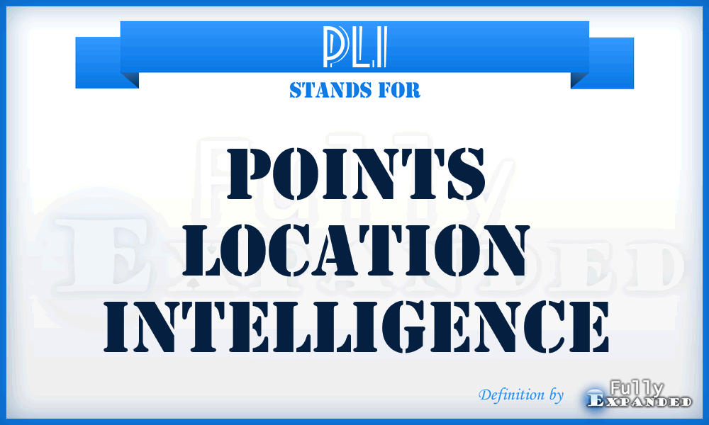 PLI - Points Location Intelligence