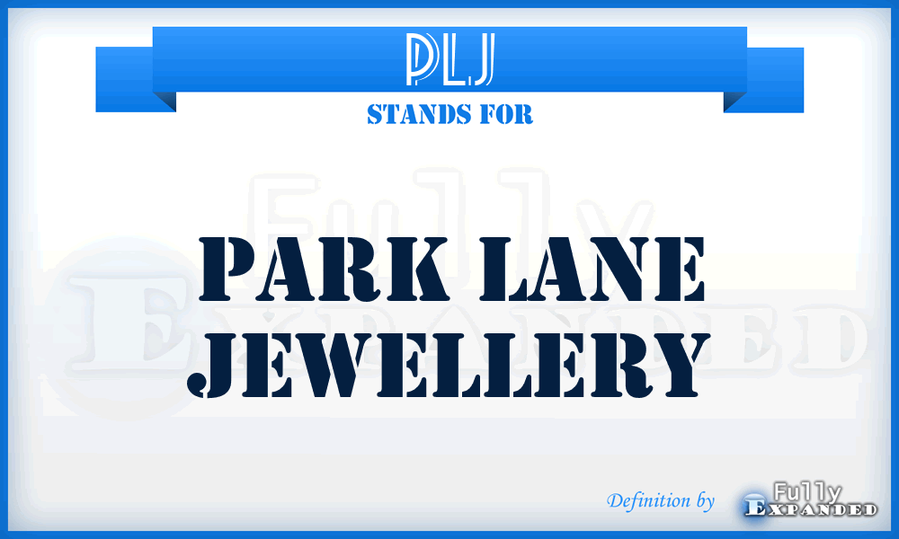 PLJ - Park Lane Jewellery