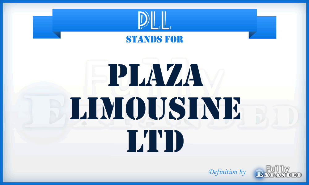 PLL - Plaza Limousine Ltd