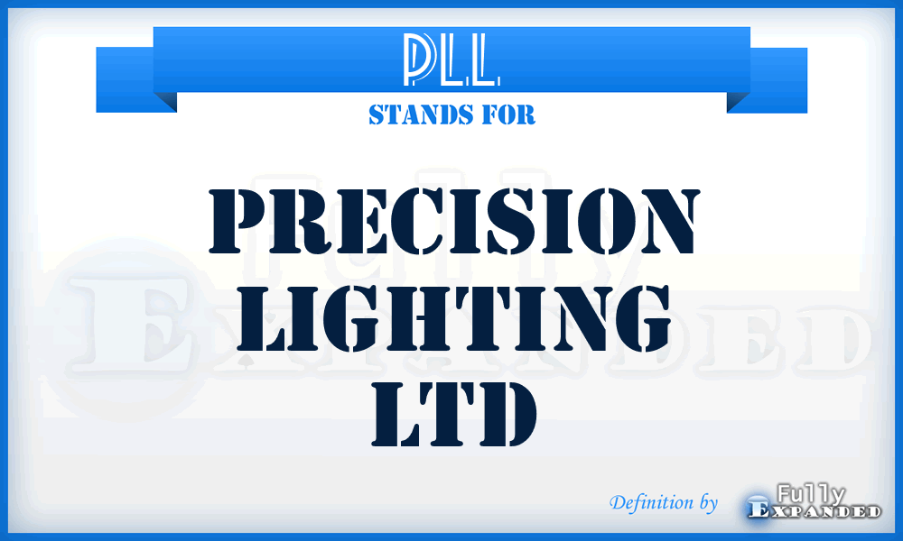 PLL - Precision Lighting Ltd