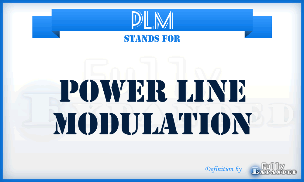 PLM - power line modulation