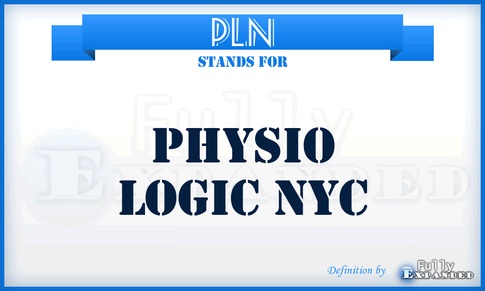 PLN - Physio Logic Nyc