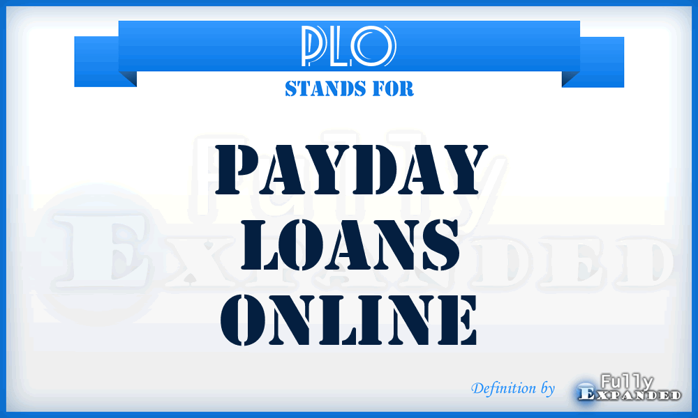 PLO - Payday Loans Online