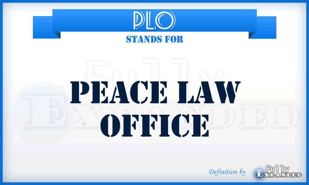 PLO - Peace Law Office