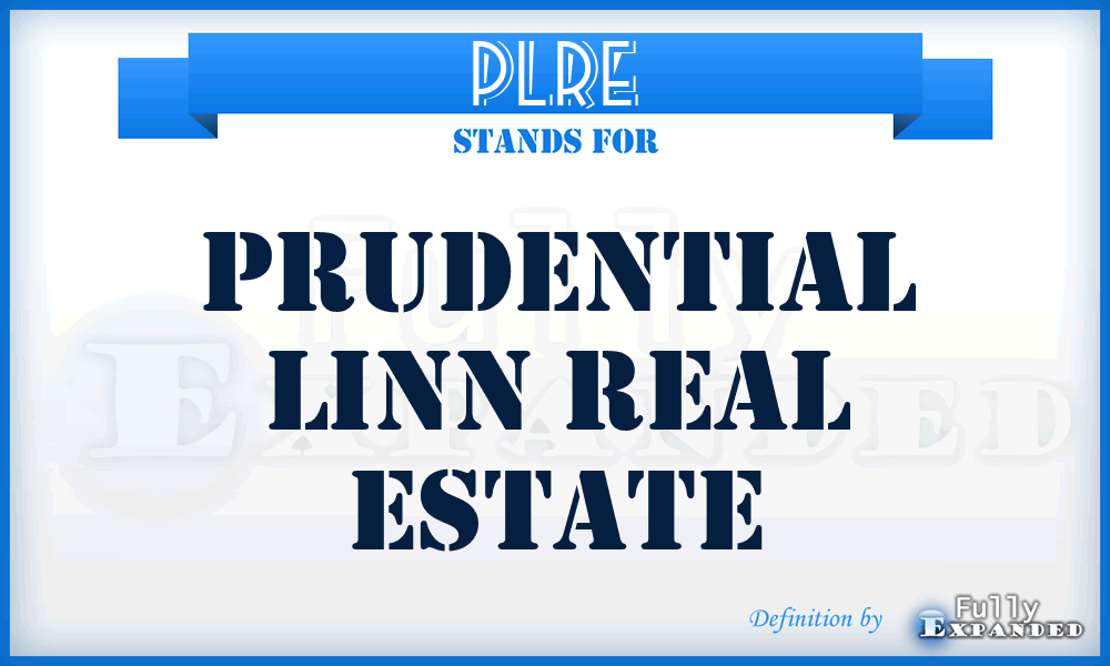 PLRE - Prudential Linn Real Estate
