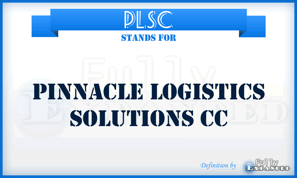 PLSC - Pinnacle Logistics Solutions Cc