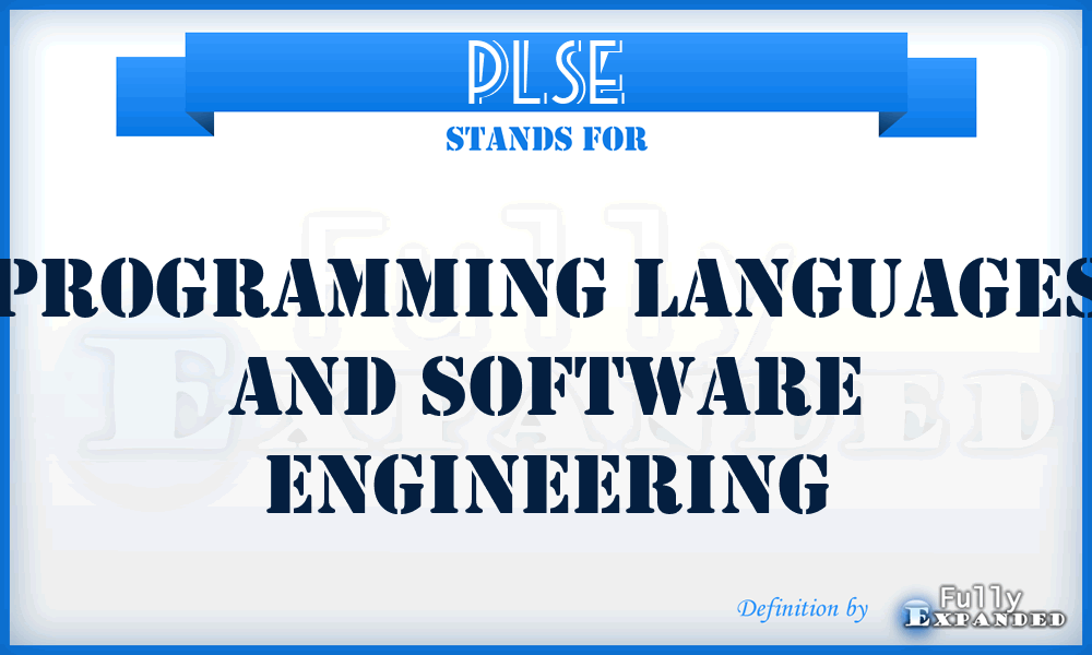 PLSE - Programming Languages and Software Engineering