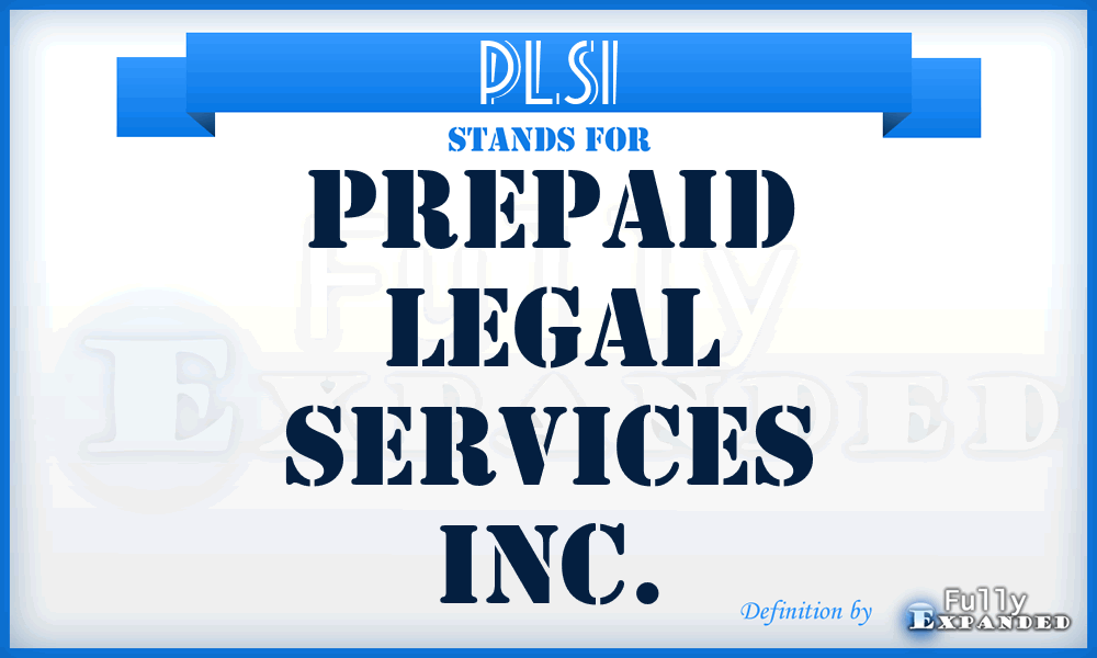 PLSI - Prepaid Legal Services Inc.