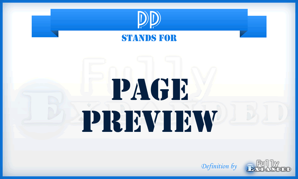 PP - Page Preview