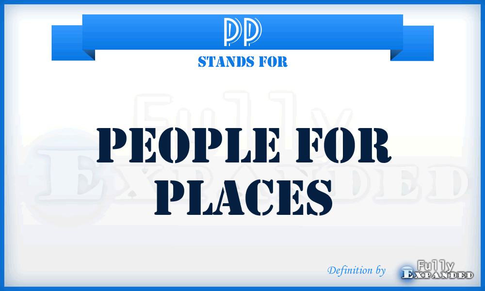 PP - People for Places