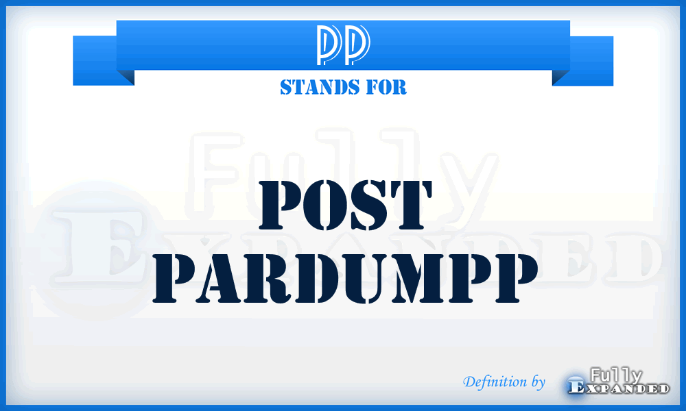 PP - Post Pardumpp