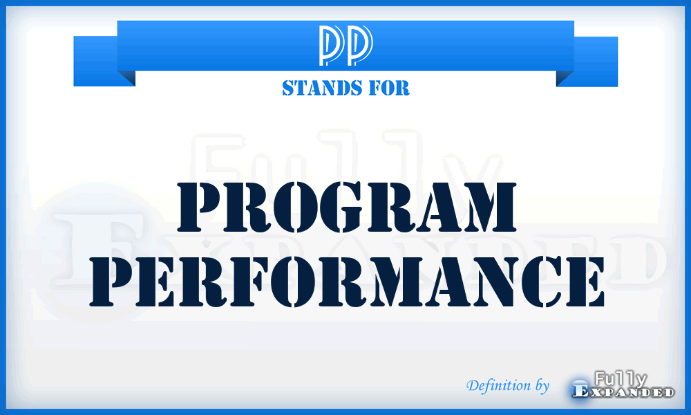 PP - Program Performance