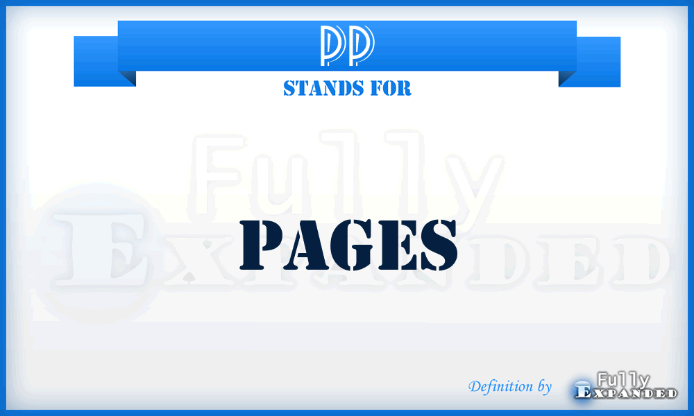 PP - pages