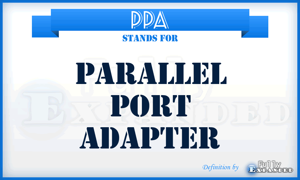 PPA - Parallel Port Adapter