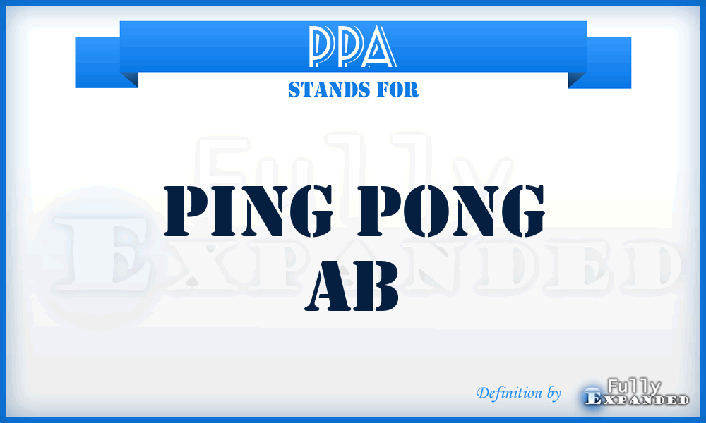 PPA - Ping Pong Ab