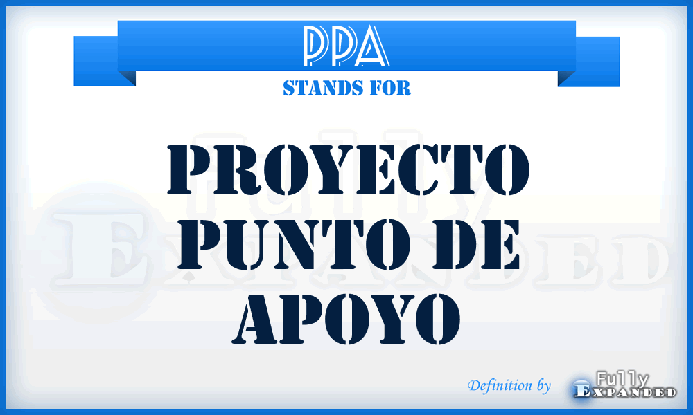 PPA - Proyecto Punto de Apoyo