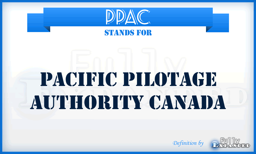 PPAC - Pacific Pilotage Authority Canada