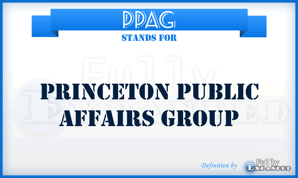 PPAG - Princeton Public Affairs Group