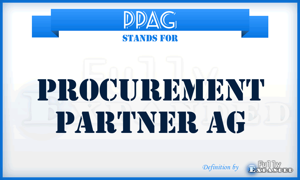 PPAG - Procurement Partner AG