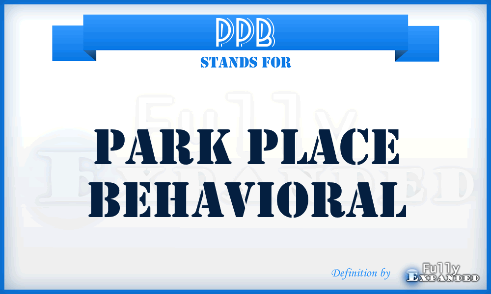 PPB - Park Place Behavioral