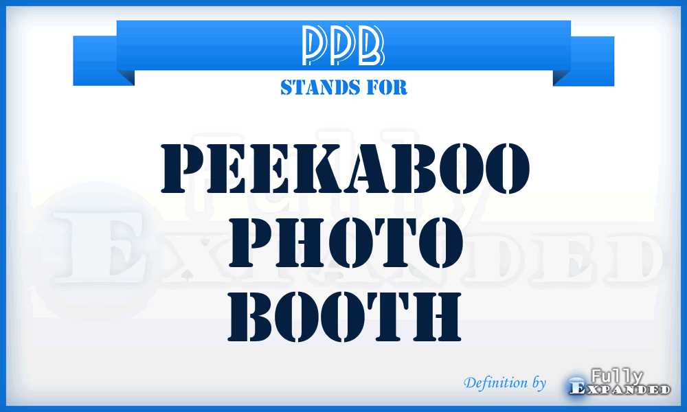 PPB - Peekaboo Photo Booth