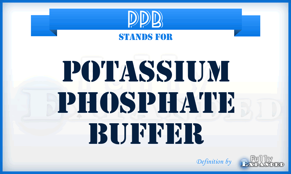 PPB - Potassium Phosphate Buffer