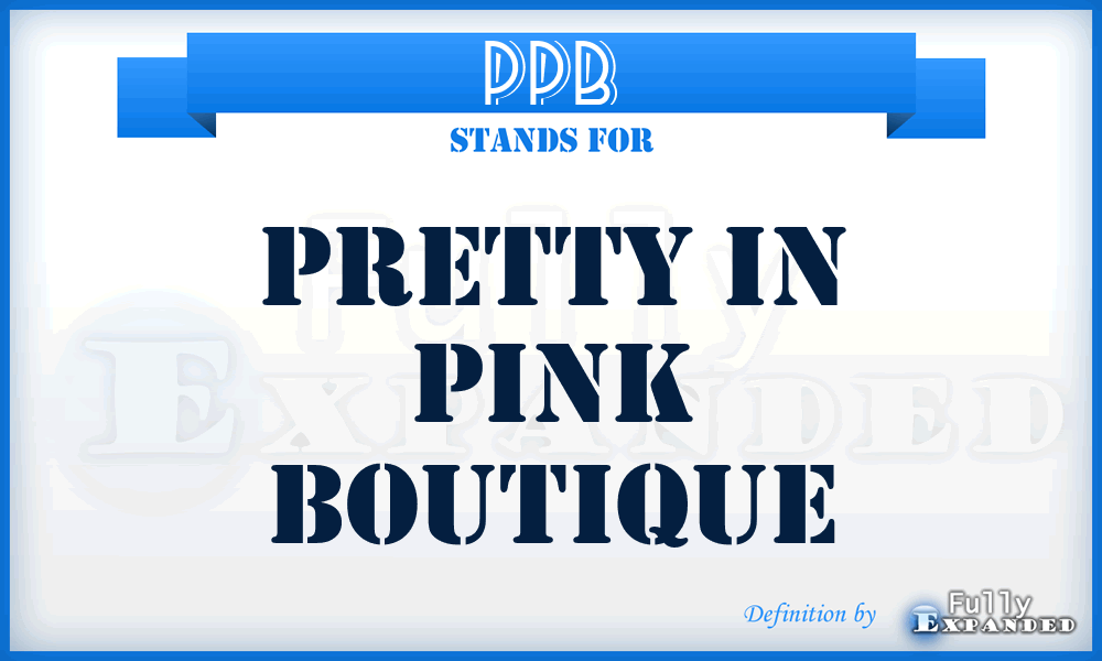PPB - Pretty in Pink Boutique