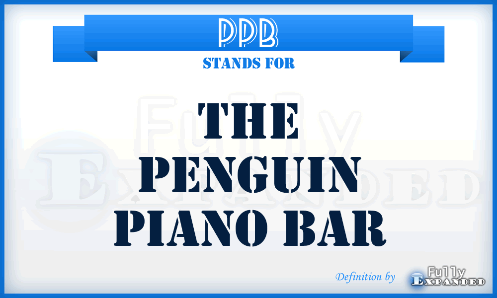 PPB - The Penguin Piano Bar