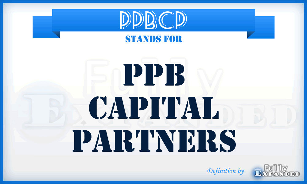 PPBCP - PPB Capital Partners