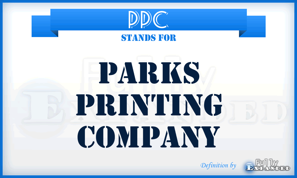 PPC - Parks Printing Company