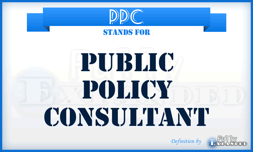 PPC - Public Policy Consultant