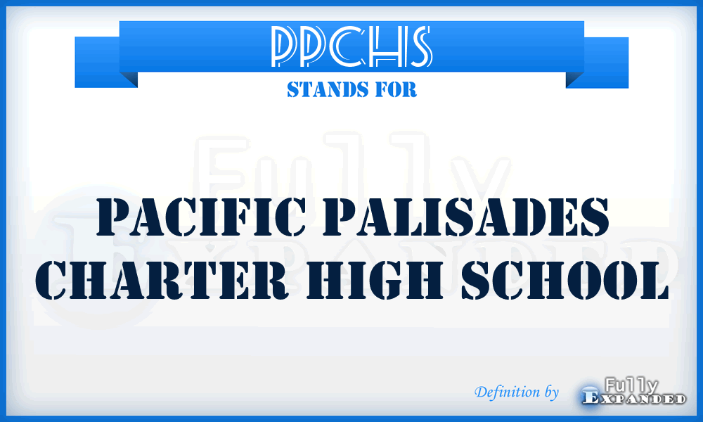 PPCHS - Pacific Palisades Charter High School