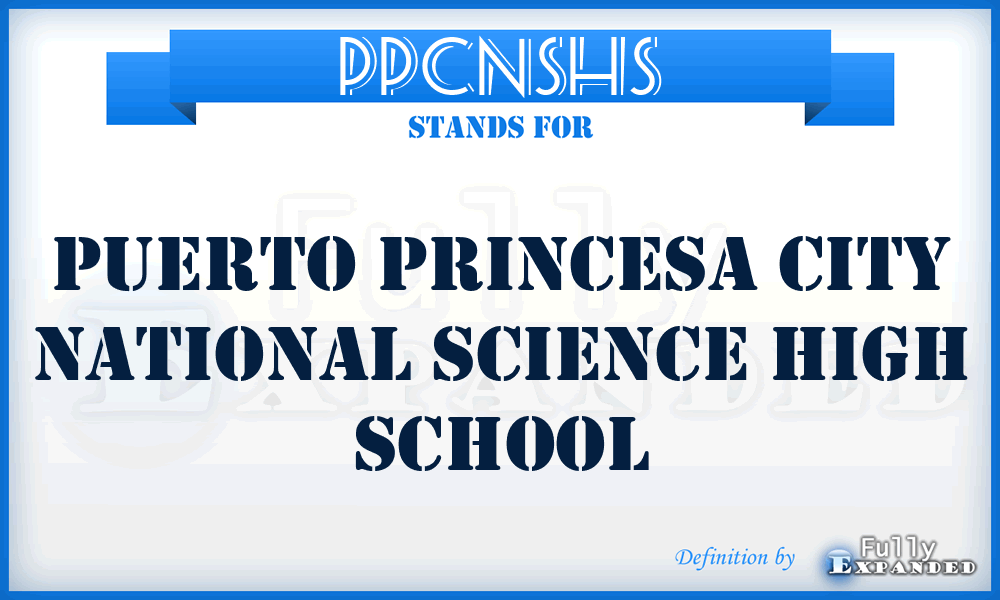 PPCNSHS - Puerto Princesa City National Science High School