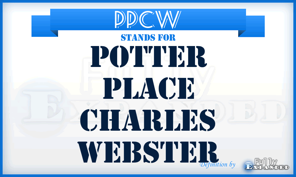 PPCW - Potter Place Charles Webster