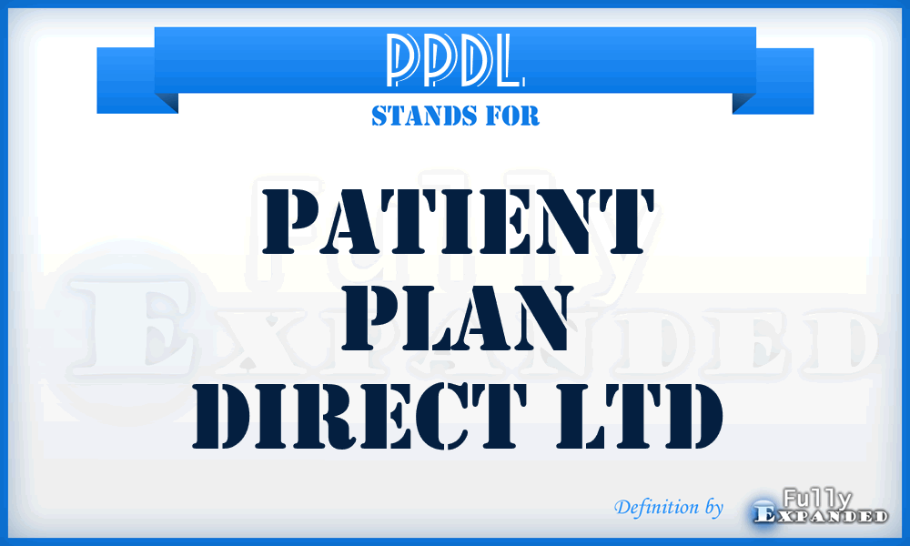PPDL - Patient Plan Direct Ltd