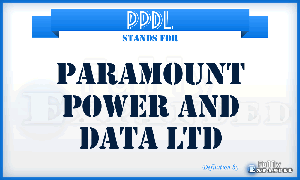 PPDL - Paramount Power and Data Ltd