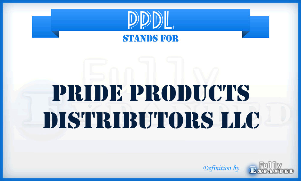 PPDL - Pride Products Distributors LLC