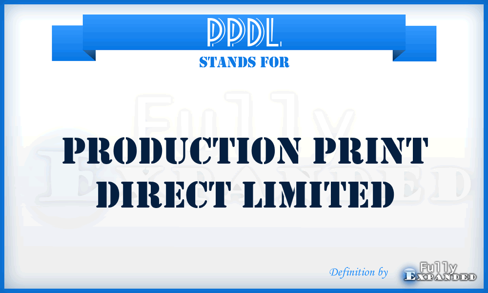 PPDL - Production Print Direct Limited