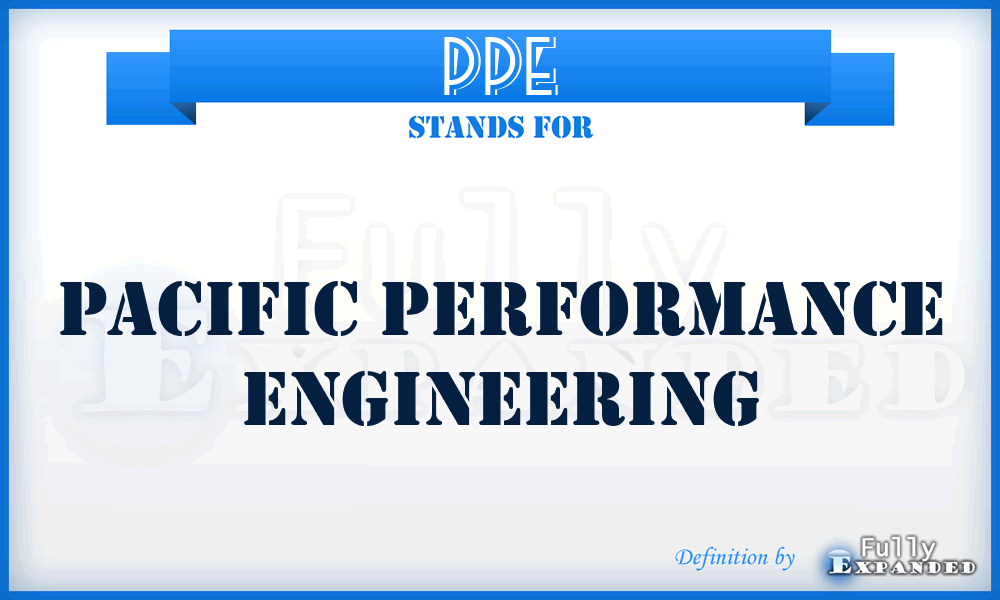 PPE - Pacific Performance Engineering