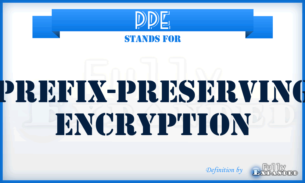 PPE - Prefix-Preserving Encryption