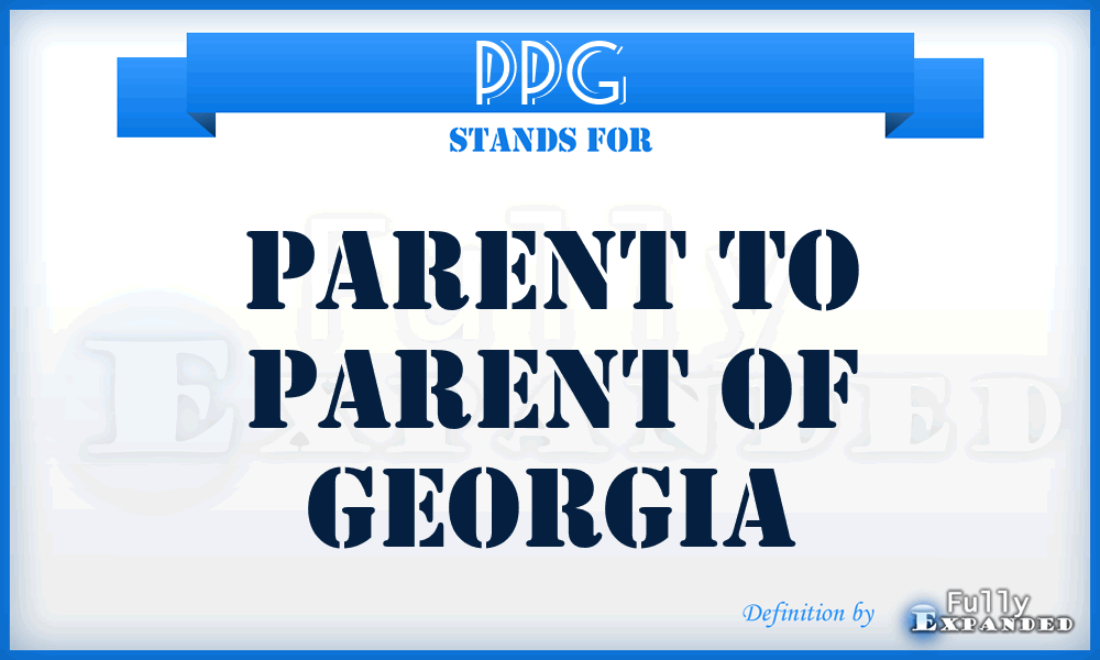 PPG - Parent to Parent of Georgia