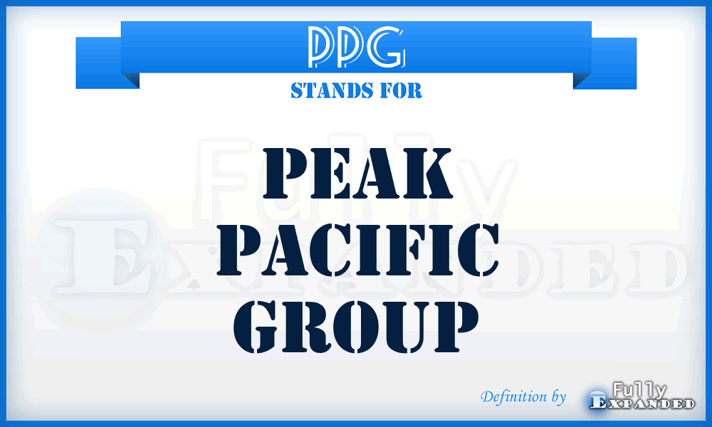 PPG - Peak Pacific Group