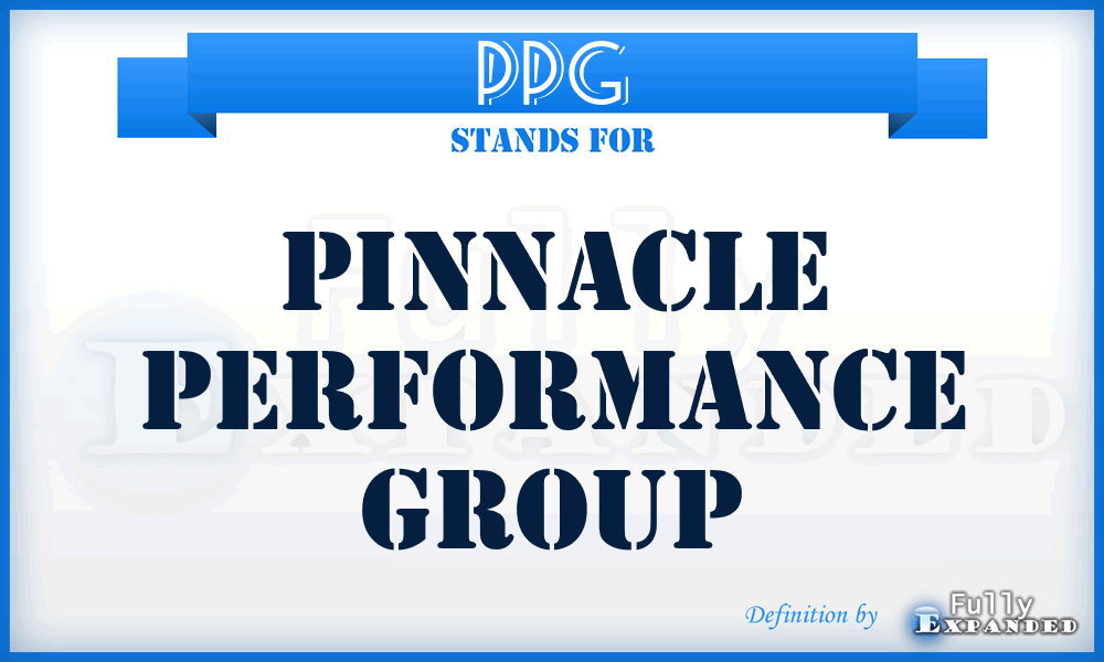 PPG - Pinnacle Performance Group