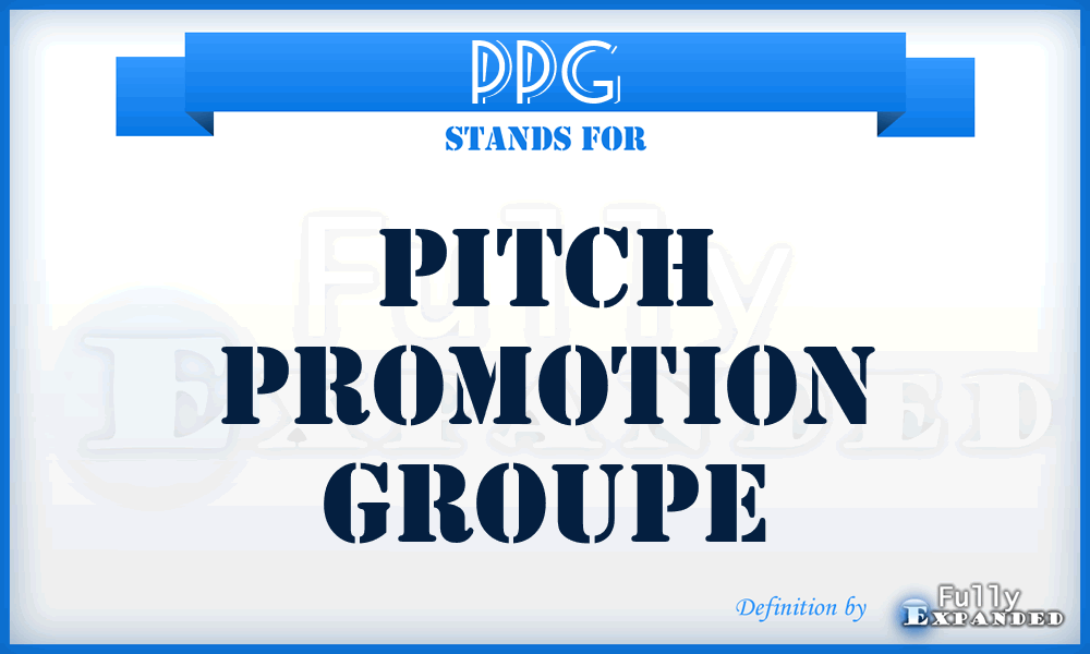 PPG - Pitch Promotion Groupe