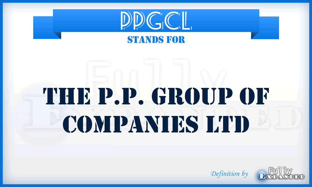 PPGCL - The P.P. Group of Companies Ltd