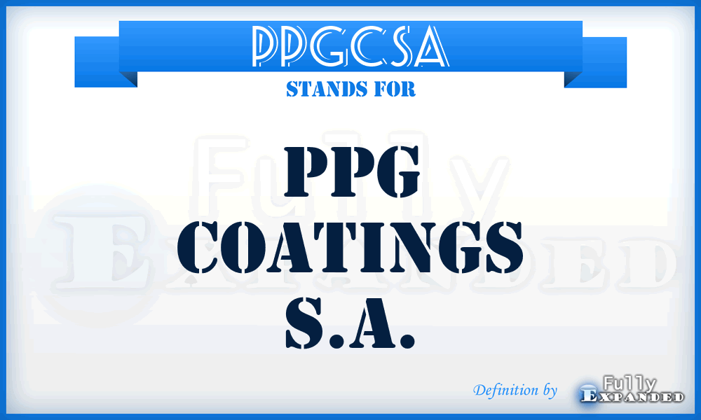 PPGCSA - PPG Coatings S.A.