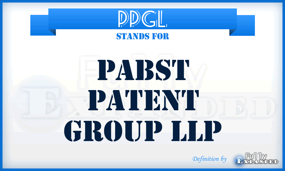 PPGL - Pabst Patent Group LLP