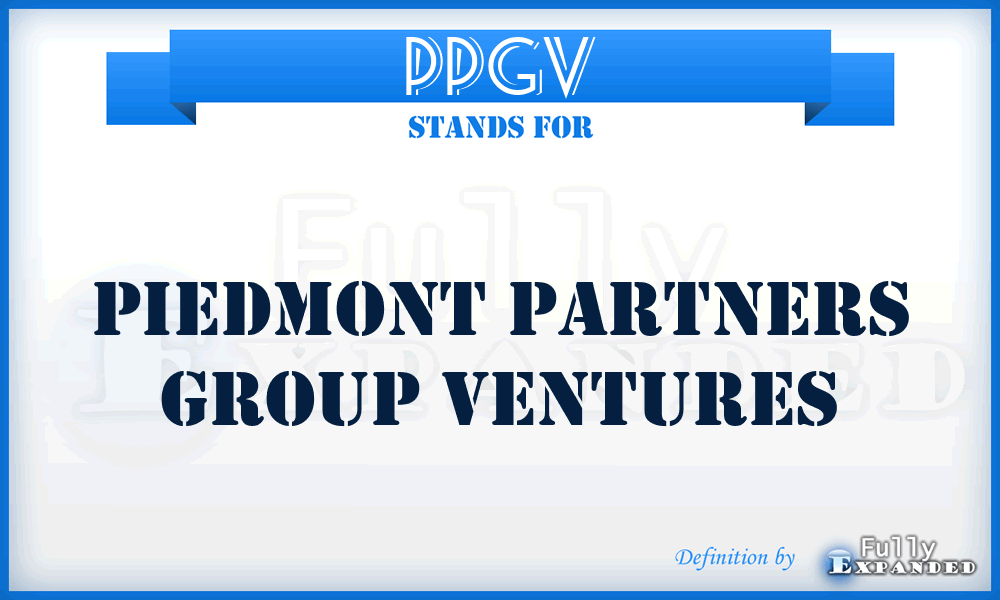 PPGV - Piedmont Partners Group Ventures